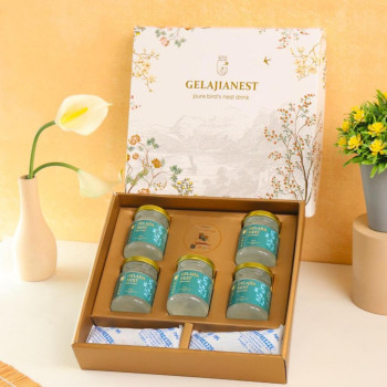 Minuman Sarang Burung Walet Premium Luxury Hampers Series 5 Jar x 75 ml