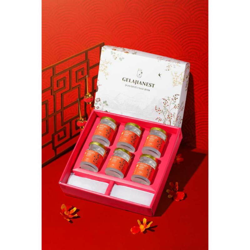 Minuman Sarang Burung Walet Hampers Collection Delight Basic Luxury Series Session Chinese New Year 6 Jar x 75 ml
